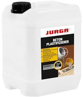 JURGA Beton Plastifizierer 10L (≈2000kg Zement) Betonzusatzmittel, Widerstandsfähig gegen Frost & Tausalz, Keine Stahlkorrosion