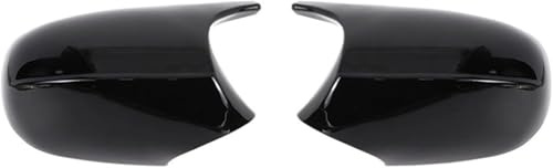 Auto-Seitenspiegelkappen Für BMW Für 1 3 Serie Für E90 E91 E92 E93 E81 E87 E82 E88 Seite Flügel Spiegel Abdeckung(Glossy Black,A)