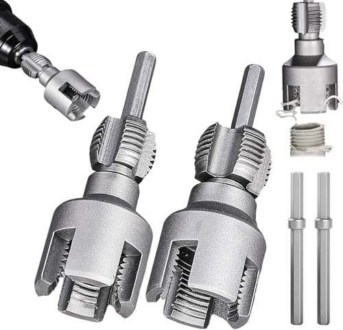 20mm & 25mm PPR Pipe Threading Tool Set,Integrated Pipe Threading Tool,Plastic Pipe Threader Cutting Tool,Heavy-Duty Metal Threader for Internal/External Water Pipe Threads – Professional Plumbing Kit
