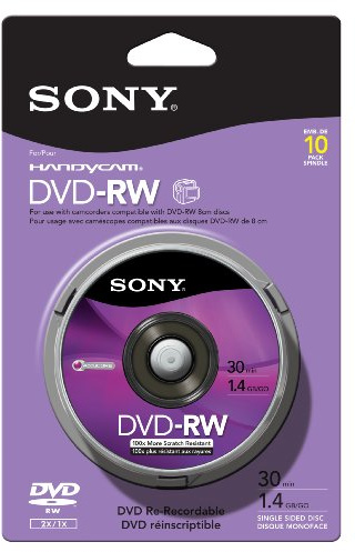 Sony DVD-RW 10 Pack - DVD+RW virgin 1.4 GB DVD-RW 30 min