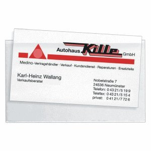 Visitenkartentaschen VELOCOLL®, Innenmaß 112 x 62 mm, 100er Großpackung