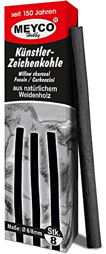 Meyco Natur/Künstler-Zeichenkohle Ø6/8mm, 8Stk. 14295