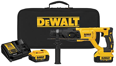 DEWALT Kit de perforateur rotatif XR 20 V MAX* avec poignée en D, 2,5 cm (DCH133M2)