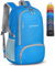 ZOMAKE Lightweight Foldable Backpack,Packable Rucksack 30L Ultra Light collapsible daypack For Men Women Travel Hiking Walking(Light Blue)