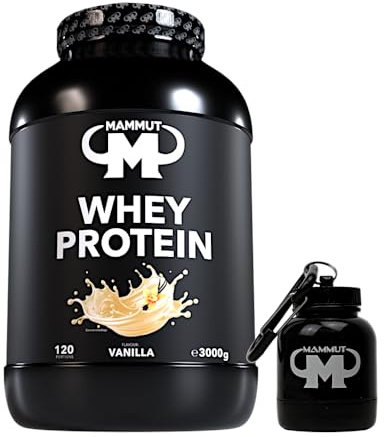3kg Mammut Whey Protein Eiweißshake - Set inkl. (Vanille + Powderbank)