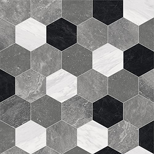 VINYL FLOORING UK Grey Non Slip Stone Effect Vinyl Flooring Roll For LivingRoom, Kitchen, 2.3mm Cushion Backed Vinyl Sheet, Waterproof Lino Flooring-2m(6'7) X 1m(3'3)-2m²