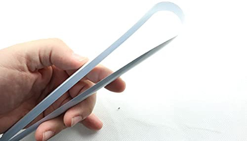 AWITALIA-Flessometro CM.125 X zanzariere in acciaio BIANCO per la parte superiore delle zanzariere a carrarmato tipo Flex, Bora, Metra, Cobra, Jolly, Perfetta. Il flessometro schiacciato misura 25mm.