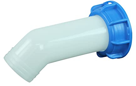 GASMIS Bec de Vidange avec Écrou, Raccord S60X6 60 mm Prolongateur pour Cuve IBC à Eau de Pluie 1000 litres, avec Joint d'étanchéité, Utile pour Remplir Un Arrosoir, Lot de 2