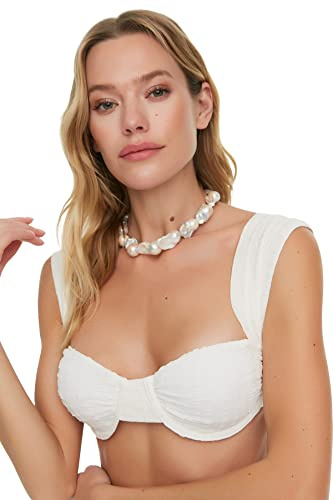 Trendyol Women Balconette Woven Bikini Top