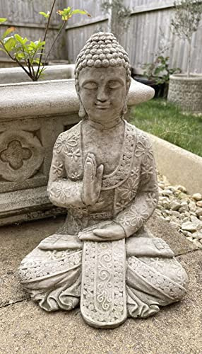 Statue de Bouddha en méditation | Vintage Oriental Moine Zen Décoration de jardin d'extérieur