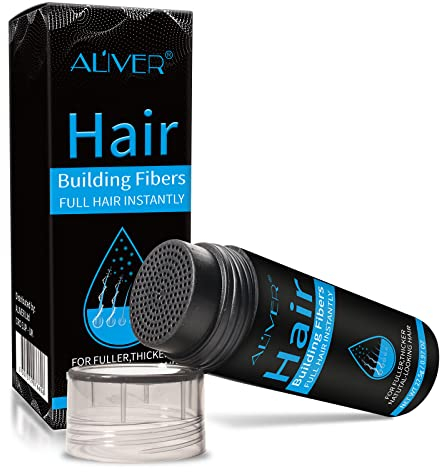 Polvere Volumizzante Capelli Marrone Medio, Cheratinaper 27.5G Fibre Capelli Spray per la Caduta e la Calvizie per Coprire i Capelli Diradati per Uomo e Donna (Marrone medio)