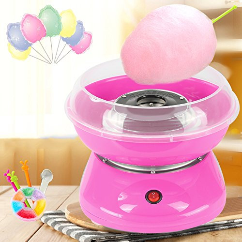 Zuckerwattemaschinen-Set, Zuckerwattemaschine für Kinder, Zuckerwattemaschine für den Hausgebrauch mit den nötigen Werkzeugen, um in 2 Minuten eine Zuckerwatte herzustellen (Rosa)