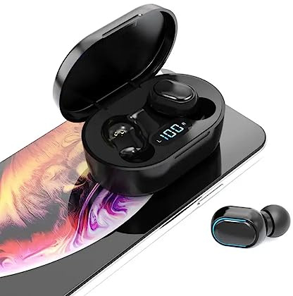 Cuffie wireless 2023, Bluetooth 5.3, stereo HiFi, impermeabili per sport o doccia, cancellazione del rumore, microfono per telefono, assistente vocale Siri, batteria per ricaricare telefoni cellulari
