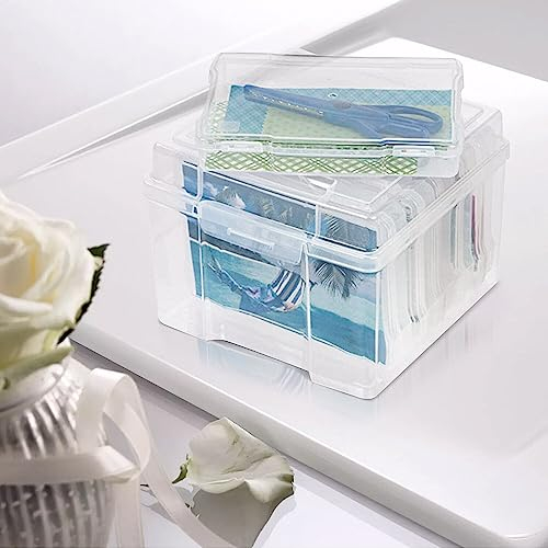 Trintion Photo Storage Boxes 6x4 Organiser 600 Capacity Photo Case Plastic Photograph Protection Keep Precious Memories Safe