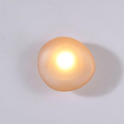 YFMYY Glas-Wandleuchte, oval, nordische Moderne Wandleuchter, 5 W, warmes Licht, Designer-Lampe, Innendekoration, Beleuchtungskörper für Wohnzimmer, Schlafzimmer, Flur, Wintergarten, Heimzimmer