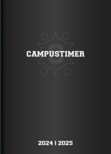 Alpha Edition - Campustimer Black 2024/2025 Semester-Planer, 10x15cm, Kalender mit 192 Seiten, Notizbereich, Adressteil, August bis Juli des Folgejahres und internationales Kalendarium