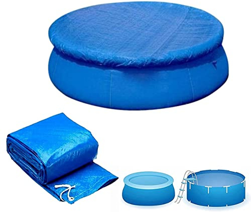 Bâche pour Piscine, Bâche de Protection pour Piscine Ronde, Couverture de Piscine Ronde Protecteur de Piscine Anti - poussière Facile pour Piscines Hors Sol (244cm/8ft)