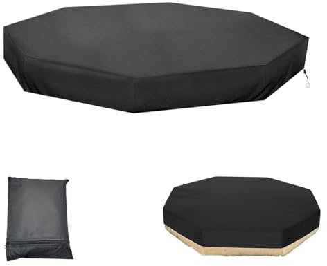 demaxiyad Sandkastenabdeckung, Sandkastenabdeckung wasserdicht - 210D Oxford-Stoff, winddichter Sandkastendeckel, achteckig,Sandkastenabdeckung mit Kordelzug, Faltbarer Sandkastenschutz für Kinder,