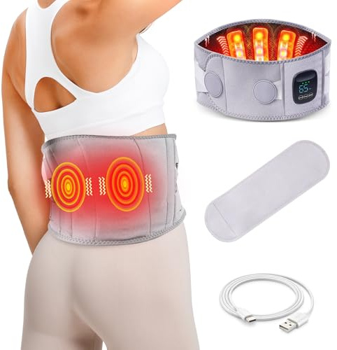 Wärmepads, Heizgürtel für Rücken Nacken Bauch Lenden, elektrisch Wärmegürtel mit Vibrationmassage, Geschenke für Frauen, Männer,XL
