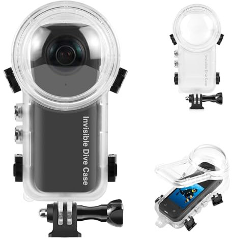 PULUZ Wasserdichte Tauchtasche für Insta360 X4, 50 m Unterwasser-unsichtbare Tauchhülle für Insta360 X4 Kamera-Zubehör, versiegelte Schutzhülle, Gehäuse, 360-Grad-Fotografie