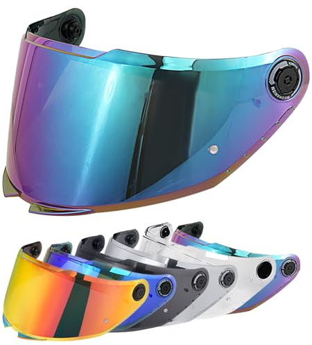 VCOROS Helmet Visor Shield for MT-V-28B Thunder 4 SV,Motorcycle Wind Shield Helmet Lens Visor for Full Face Helmet,Motorbike Helmet Replacement Accessories (Rainbow)