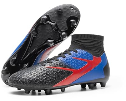 DREAM PAIRS Men's High Tops Lace Up Soccer Cleats | Lightweight Professional Athletic Football Cleats Mens Athletic Shoes for Training Soccer