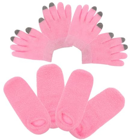VALICLUD 2paare Hydratisierende Touchscreen-handschuhe Und Socken Für Trockene Hände Und Füße Pflegegel-öl-set Für Nacht Für Frauen Teiliges Set