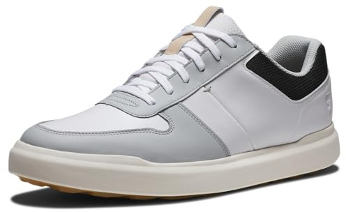 FootJoy Men's Contour Casual, White/Grey/Black, 14 UK Medium