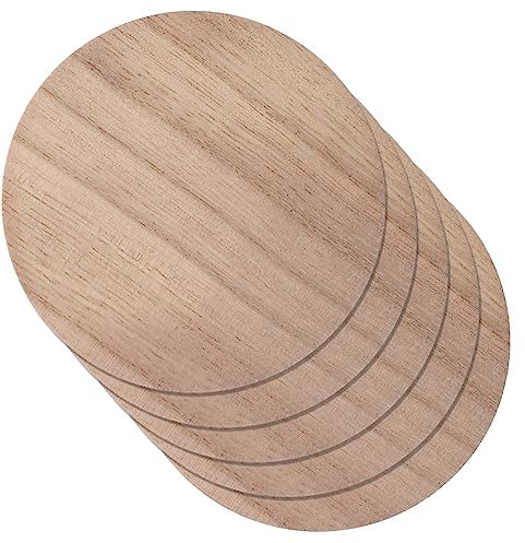 DIYEAH 5stücke Unbemalte Runde Holz Scheiben Natur Unlackiert Holz Scheiben Diy Handwerk Ausstellung Zubehör