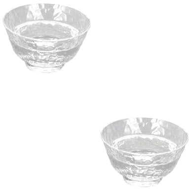 Cabilock 2 Piezas Envase Taza De Sopa Vasos Altos Cóctel Ramequines Tazas Divertidas Vasos para Beber Taza Gigante Frío Condimento Vasos Cafe Recipiente De Agua De Vidrio Transparent