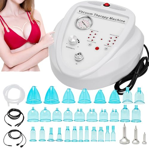 Macchina Per Terapia A Vuoto, Macchina Per Massaggio Multifunzionale Con Coppettazione A Vuoto, Raschiatura, Modellamento Del Corpo, Sollevamento Dei Glutei, 30 Coppette E 3 Pompe