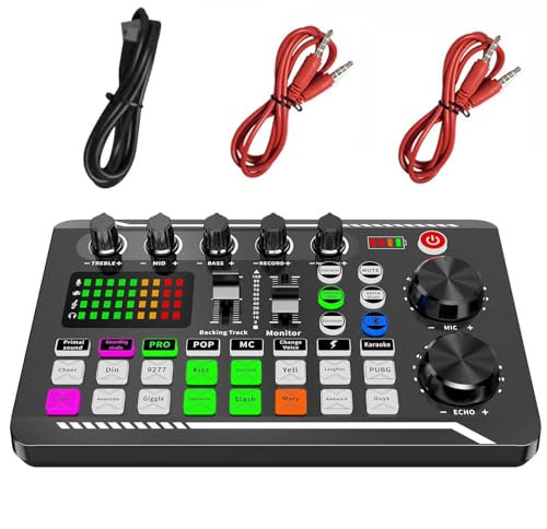 Kit de tarjetas de sonido micrófono podcast | Paquete completo para streaming, juegos, grabación y canción, compatible con PC, micrófono podcasting para un rendimiento de audio de calidad