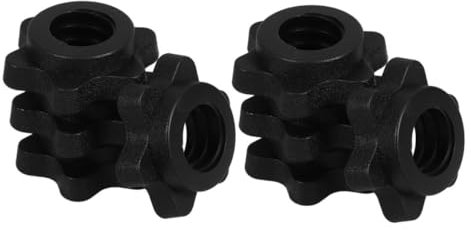 ibasenice 8pcs Barbell Collars Dumbbell Bar Nut Plastic Six-sided Spinlock Screw Clamps Non-slip Weight Lifting Equipment Accessories for Home Gym Fitness