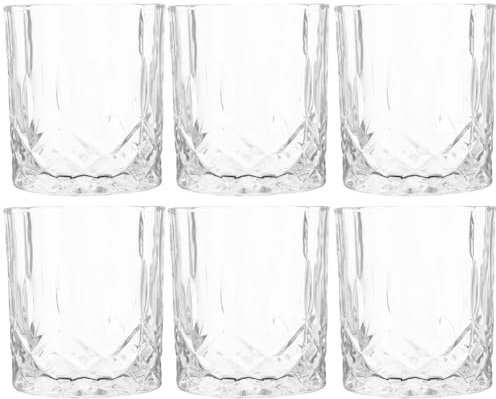 Cabilock 6 Pezzi Bicchieri Da Whisky in Vetro Da Capacità Per Bere Distillati e Bevande Design Elegante e Resistente
