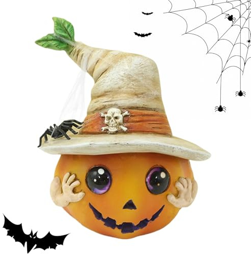 Générique Décor de Citrouille | Decoration d'automne de 3,31 Pouces | Statue de la résine synthétique | Idéal de la Main à la Main et pour la décoration extérieure pour la fenêtre Balcon de Port