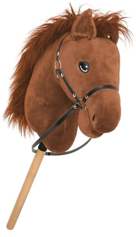 RL24 - Imperial Riding Hobby Horse IRHFree Spirit – Chestnut | Steckenpferd aus Plüsch mit Holzstock & Mähne – ideal für Hobby Horsing