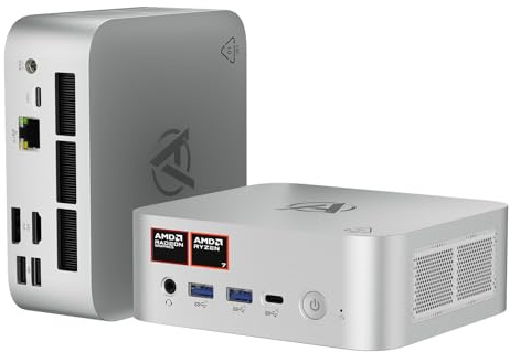 AWOW Mini Gaming PC Win-11 Pro mit AMD Ryzen 7 8745HS (8 Kerne, bis 4,9 GHz), 32 GB Dual DDR5, 1TB PCIe 4.0 SSD, Radeon 780M Grafik, 4K Triple Display, leiser Betrieb, WiFi 6, BT 5.2, 2.5G LAN