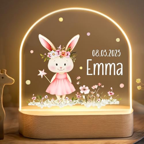 Little Deco individuelle Nachttischlampe, Nachtlicht Baby, Lampe mit Namen | Tischlampe mit Kabel, Stilllicht, Kinderzimmer Deko, indirekte Beleuchtung, Wickellicht, Baby Geschenk personalisiert