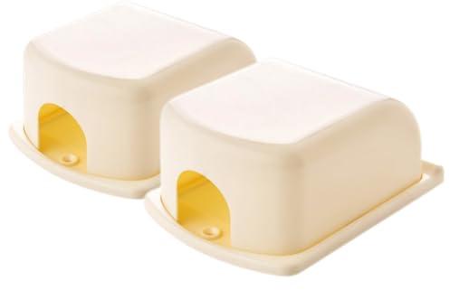 Copertura Protezione Presa Muro 86 Tipo, 2 Pezzi Beige Abs | Spazio Interno Ampio, Apertura Riservata, Anti-apertura Accidentale, per Ambienti Interni e Negozi