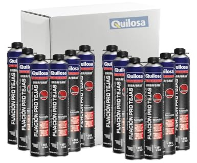 Caja 12 Uds. Espuma Tejas Pistola Orbafoam Rojo Teja 750 Ml