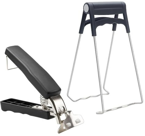 2 PCS Pince pour Air Fryer, Poignée Air Fryer Anti-Brûlure Résistante à la Chaleur, Tongs à Aliments Chauds, Idéale Comme Pince pour Sortir Plat Air Fryer, Pince de Cuisine Multifonction