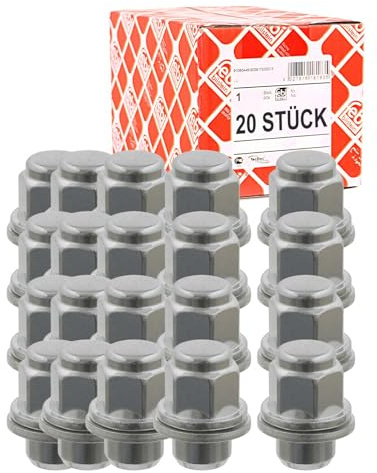 20x Febi Radmutter Alufelgen | 20x 26587 passend für Avensis Campy Carina Corolla