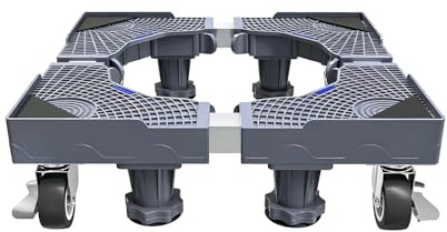 Ruiqas Support de Machine à Laver Réglable avec 4 Roulettes