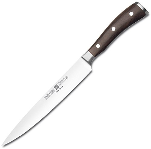 Wüsthof skinkkniv, ikon (4906), 16 cm blad, smitt dubbelrep, rostfritt stål, Grenadillträ, extremt vass kniv för kött