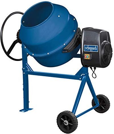 Scheppach Miscelatore per calcestruzzo MIX180 (650 W, capacità 180 l, velocità 29,5 min-1, durevole e robusto, ruote dentate in ghisa)