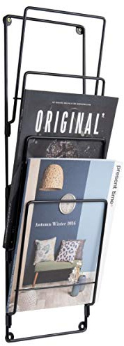 PT Living Present Time - Magazingestell - Zeitschriftenhalter - Stahldraht - Mattschwarz 60 x 19 cm