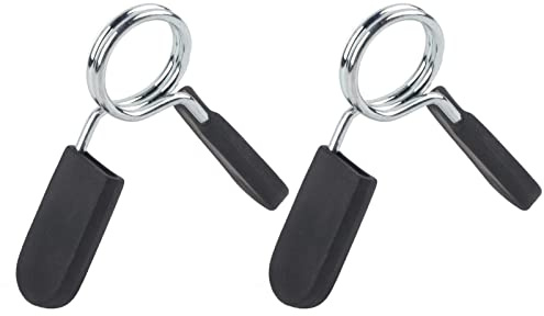 VGEBY 2er Set Federverschlüsse, 25mm Hantel Hantelverschlüsse Schnellverschluss Hantel Sicherung Hantelstange Federclip Verschluss Barbell Halsbänder Feststeller