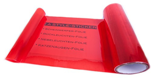 1A Style Sticker Rückleuchtenfolie ROT 100 x 30cm Folie Scheinwerfer - Rückleuchten - Red Vinyl Tint New Look