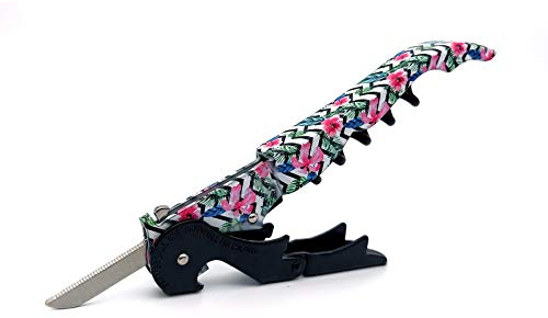 Pulltap's Korkenzieher / Flaschenöffner in Schlüsselform, Blumendesign, Schwarz