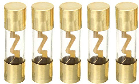 Mintice 5 X 100A Fusibile AGU Auto Automobilistica Audio Energia Sicurezza Proteggere Tubo di Vetro Placcato Oro Protezione Automatico Stereo Sistema
